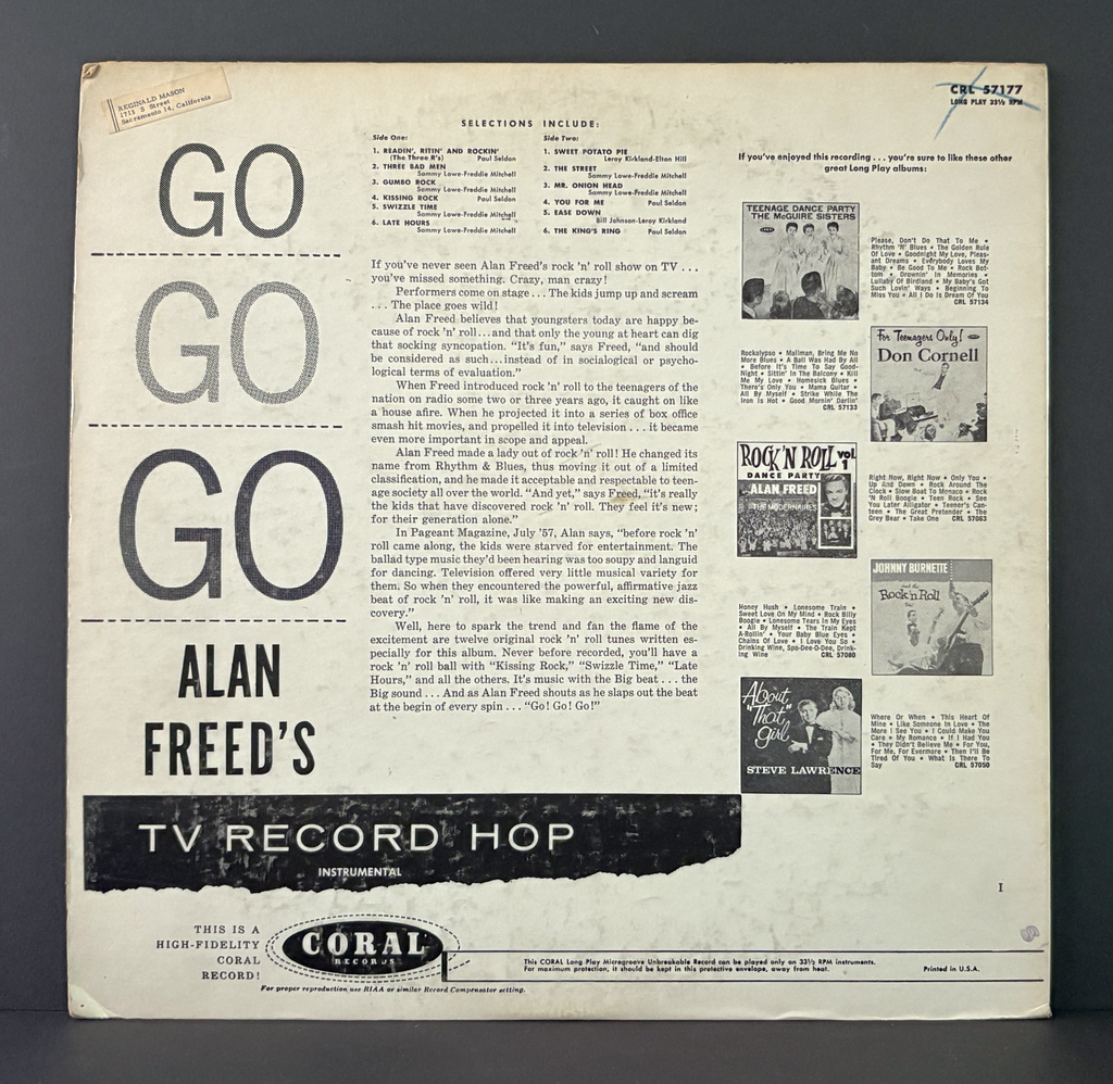 Go Go Go-Alan Freed's TV Record Hop LP - 1957 - Red Coral - NM!