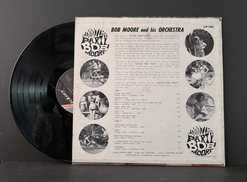 Bob Moore And His Orchestra – Good Time Party LP - 1967 - Hickory - NM!