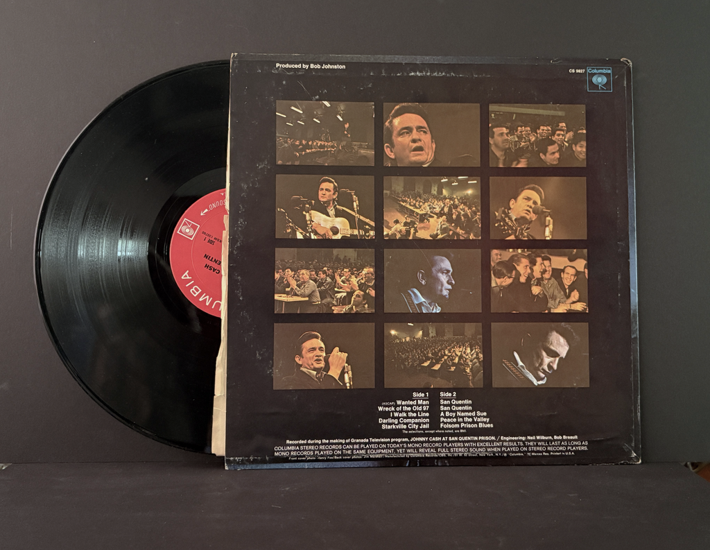 Johnny Cash - Johnny Cash At San Quentin LP - 1969 - Columbia 2-eye - NM
