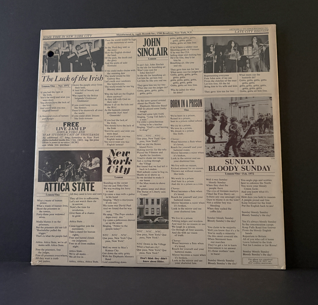 John Lennon - Sometime in NYC 2LP - 1972 - Original Apple - Promo - SEALED!