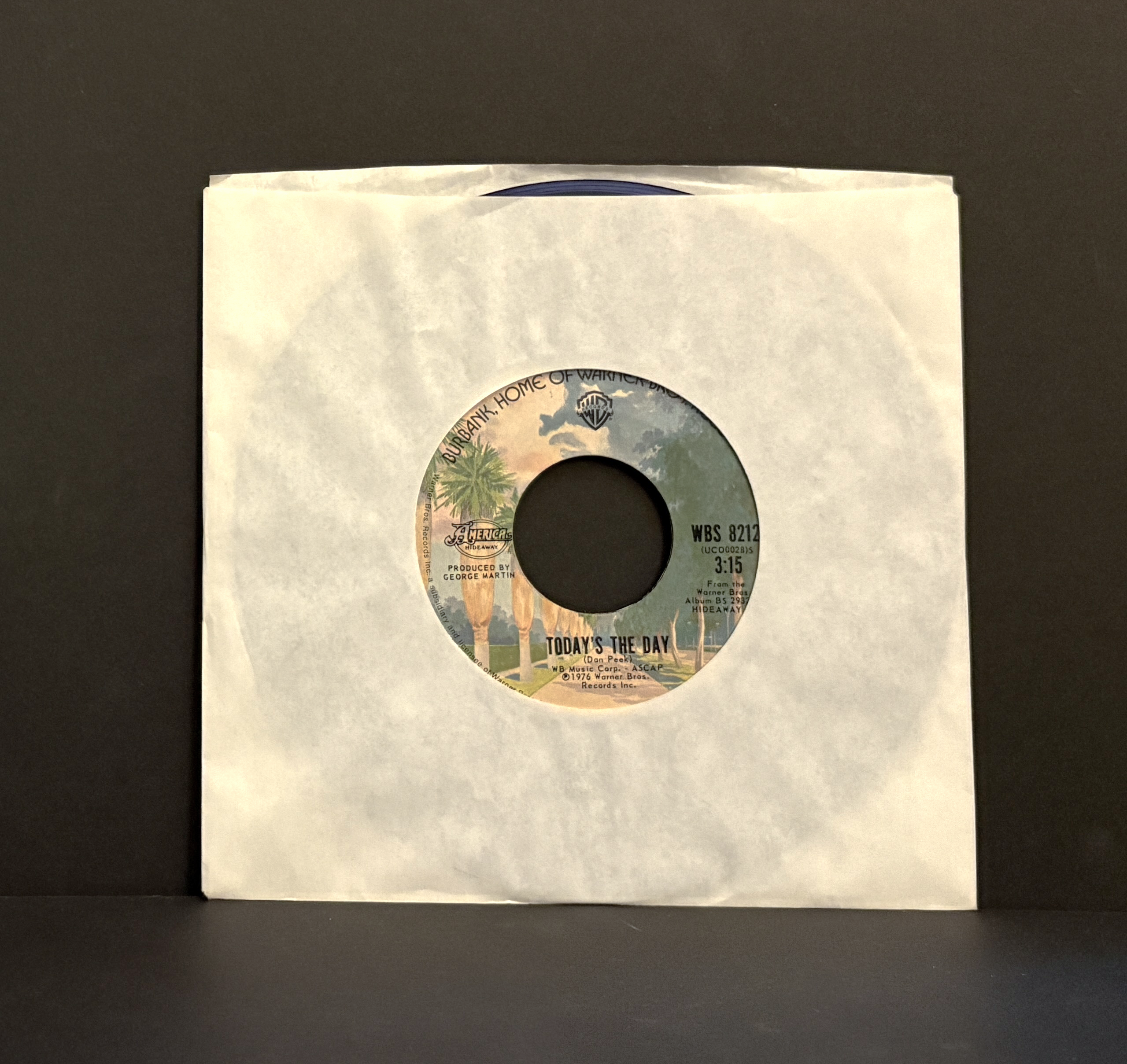 America (2) - Today's The Day - 45 - Warner Bros. Records - Near Mint (NM or M-)