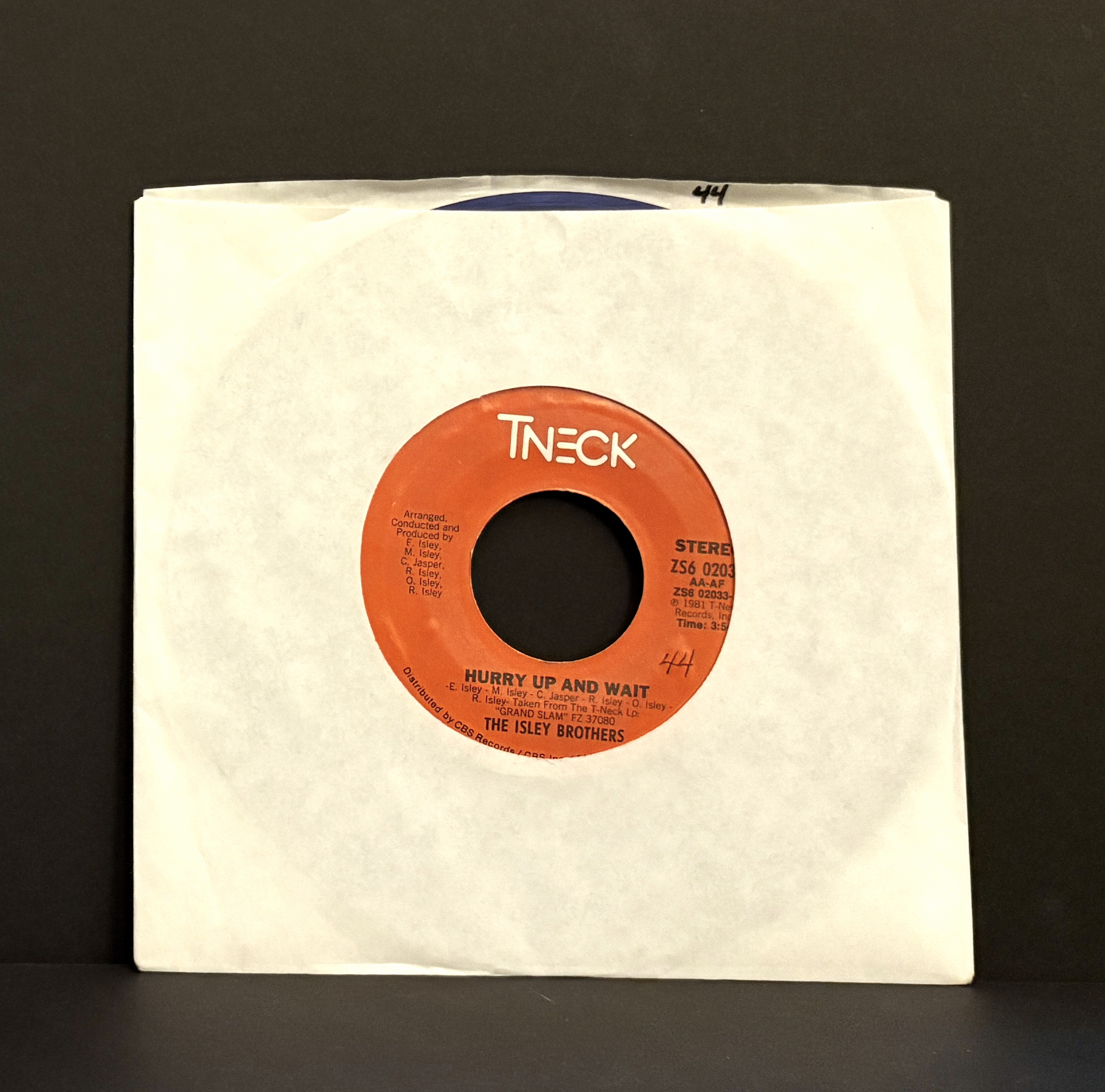 The Isley Brothers - Hurry Up And Wait - 45 - T-Neck - Near Mint (NM or M-)