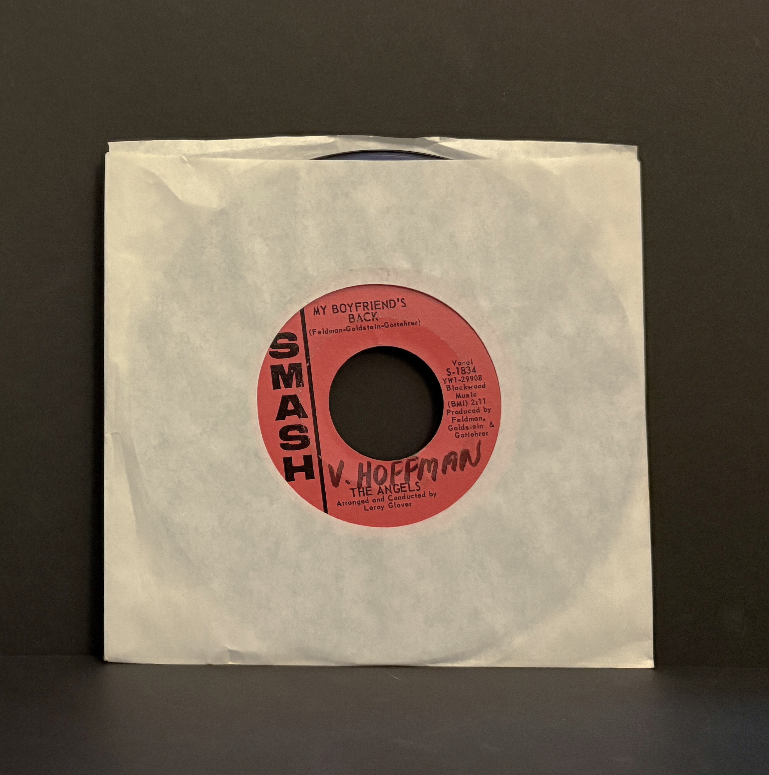 The Angels (3) - My Boyfriend's Back / (Love Me) Now - 45 - Smash Records (4) - Very Good Plus (VG+)