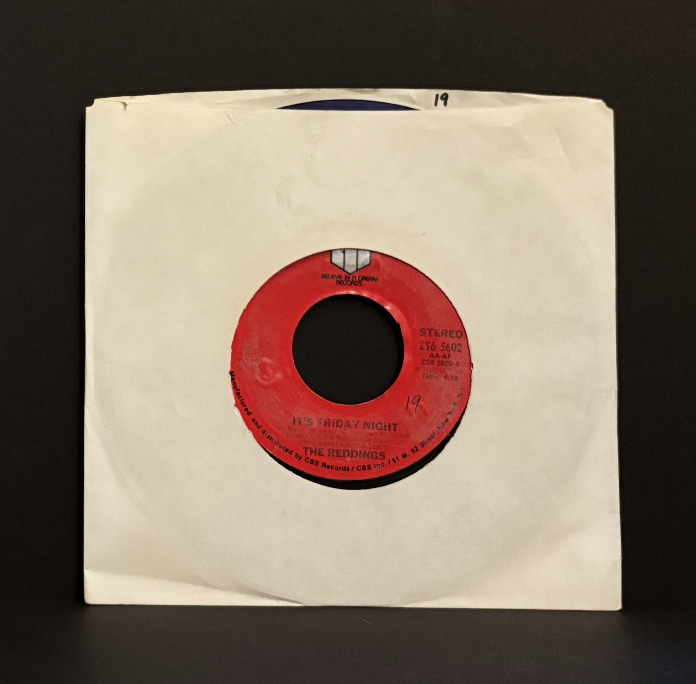 The Reddings - It's Friday Night / I Want It - 45 - Believe In A Dream - Near Mint (NM or M-)