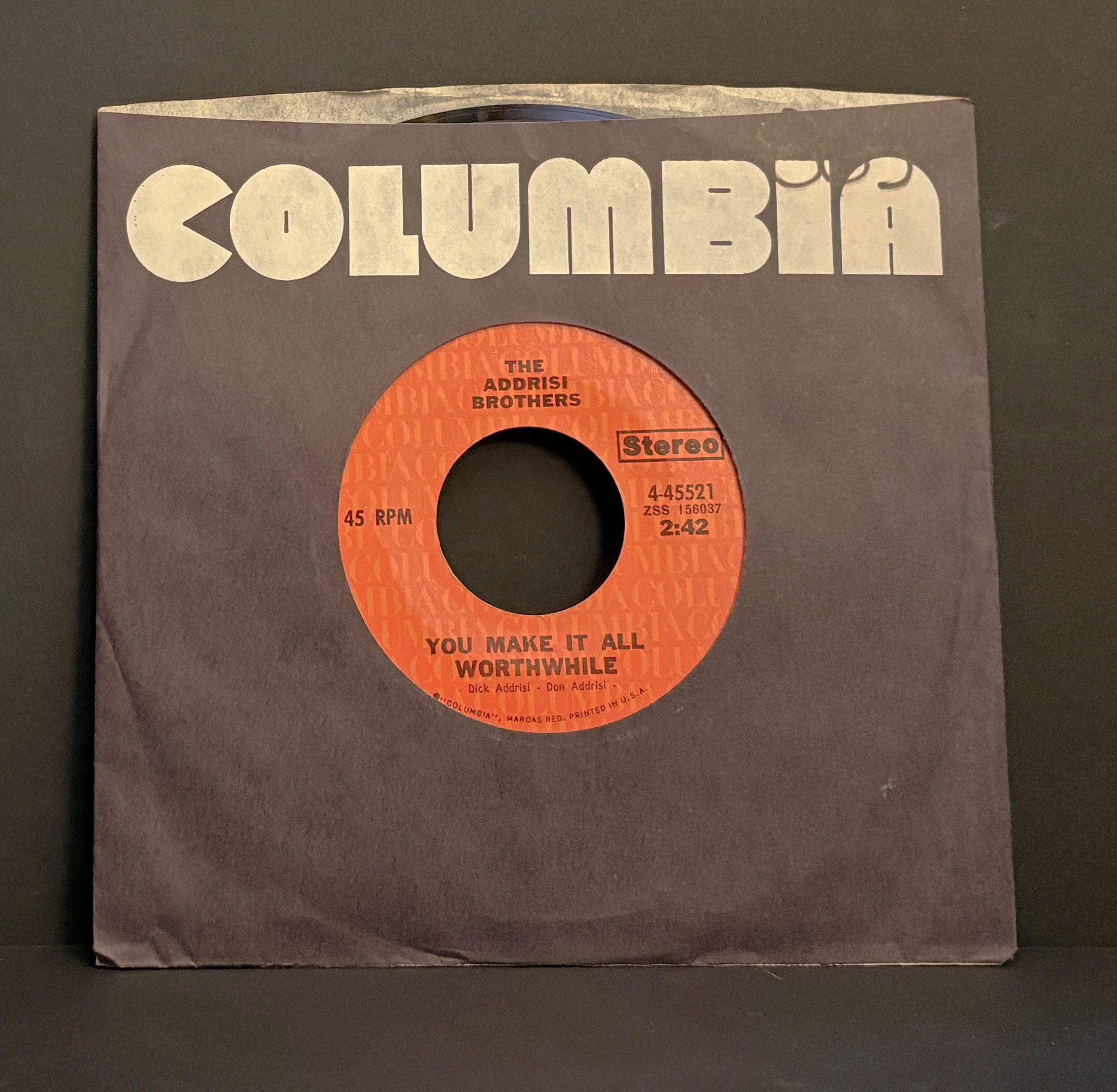 Addrisi Brothers - We've Got To Get It On Again / You Make It All Worthwhile - 45 - Columbia - Near Mint (NM or M-)