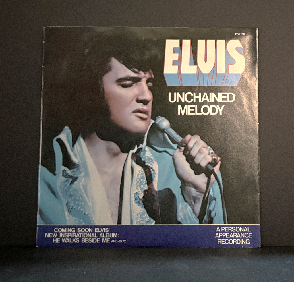 Elvis Presley - Unchained Melody 45 - RCA - 1978 with Picture Sleeve - NM