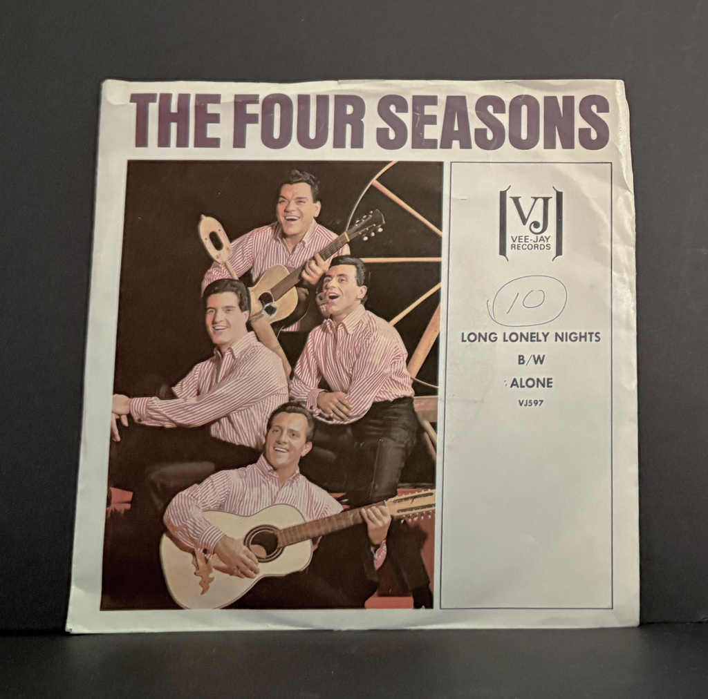 The Four Seasons ‎– Alone 45 - Vee Jay - with Picture Sleeve - NM