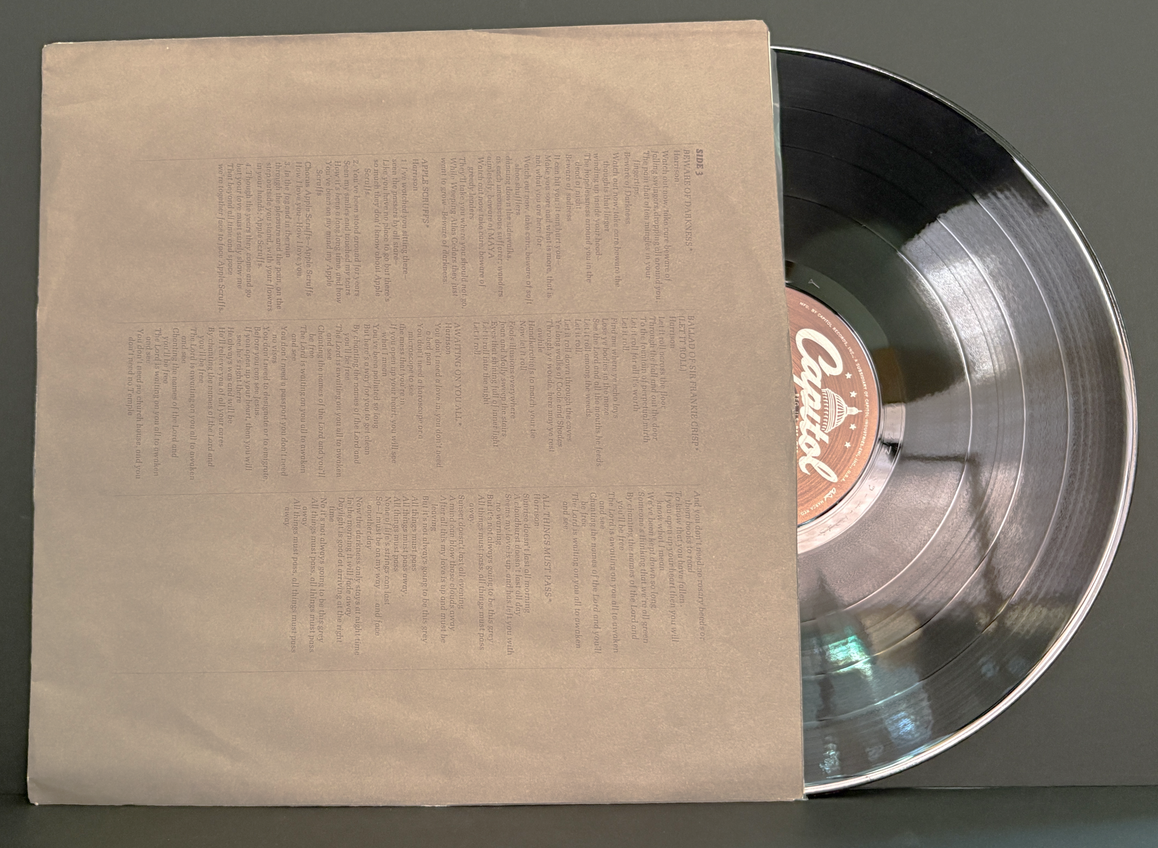 George Harrison - All Things Must Pass - 1978 Release - Purple Capitol - NM!!