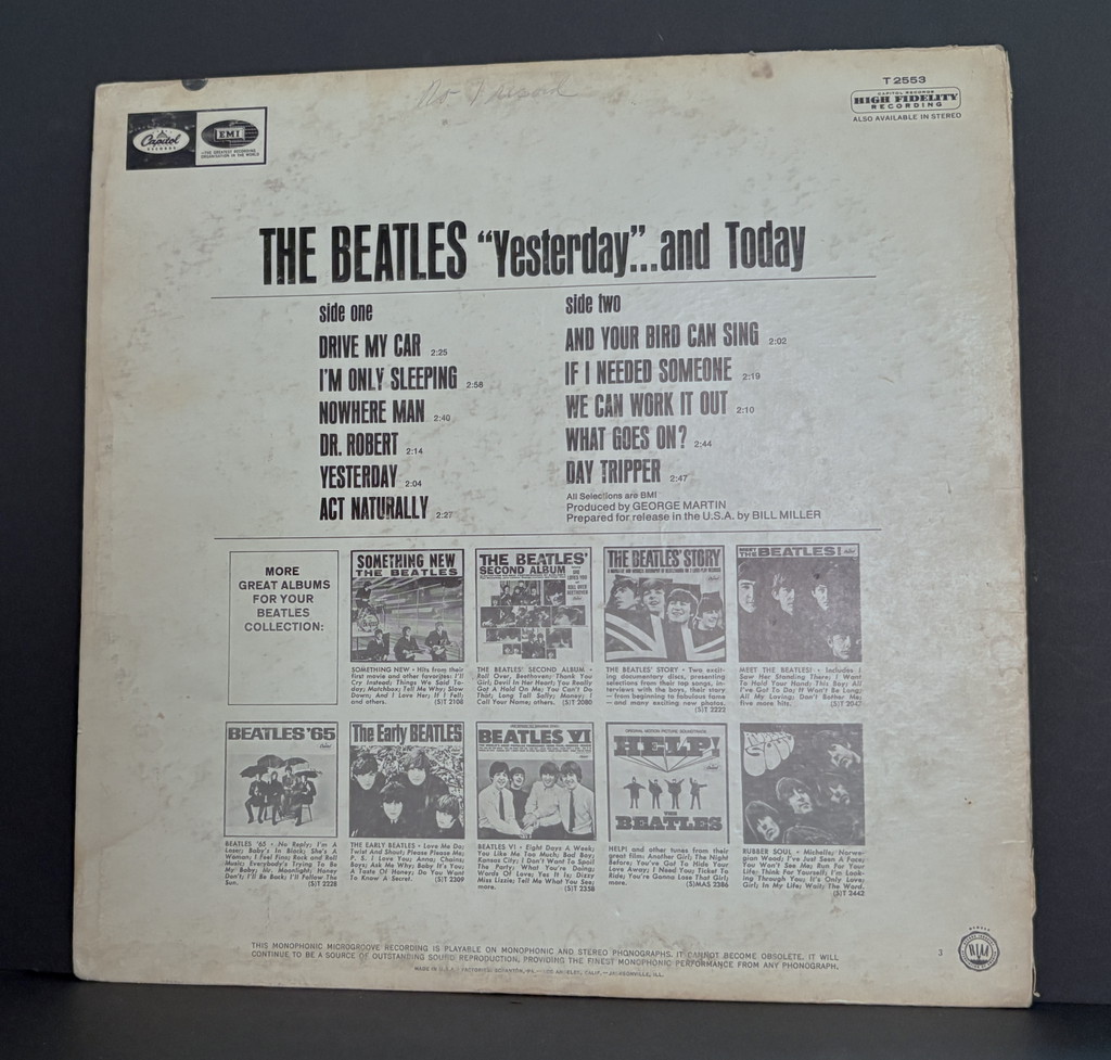 The Beatles - Yesterday & Today - Butcher - 2nd State - MONO - WIP