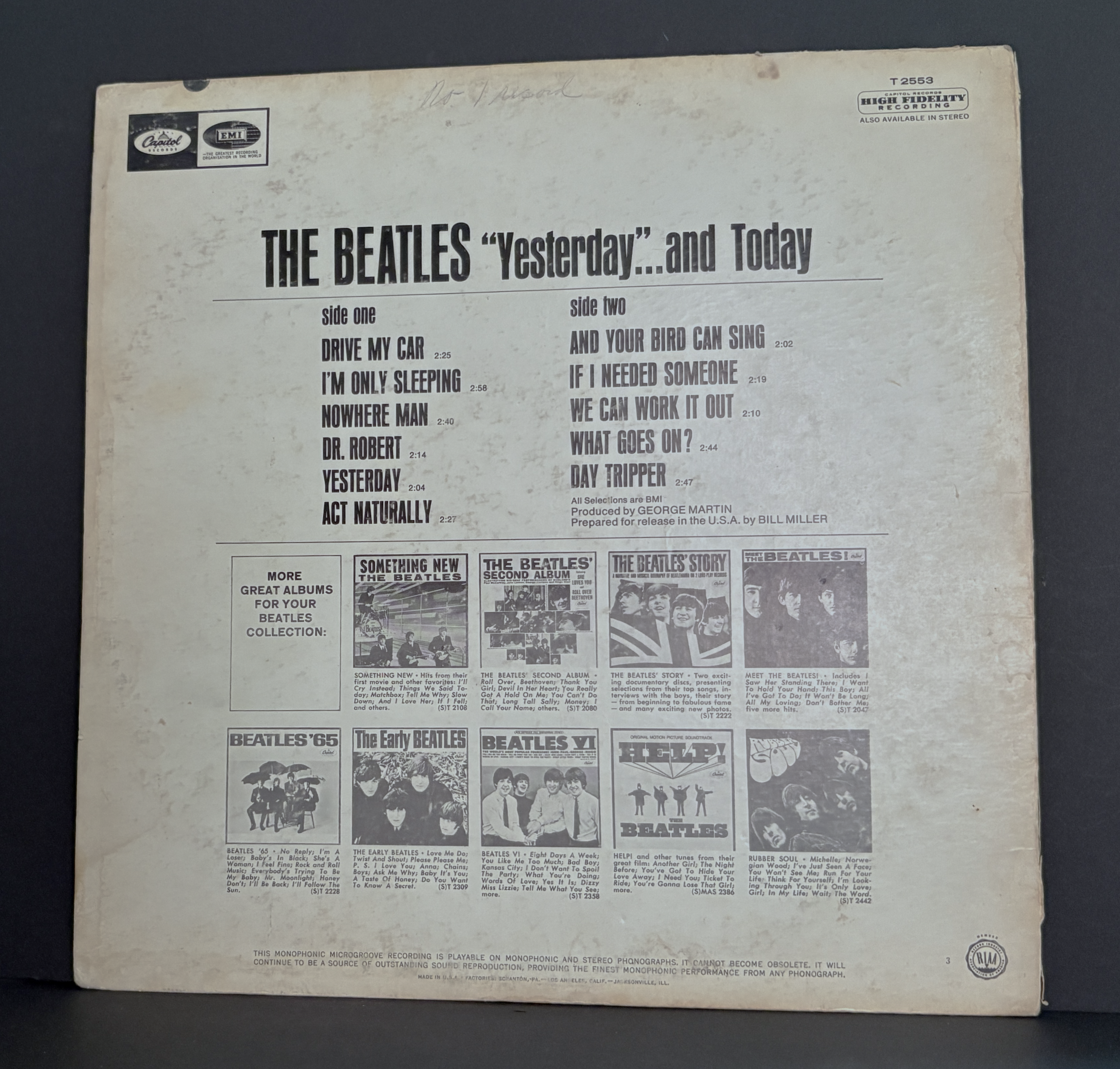 The Beatles - Yesterday & Today - Butcher - 2nd State - MONO - WIP