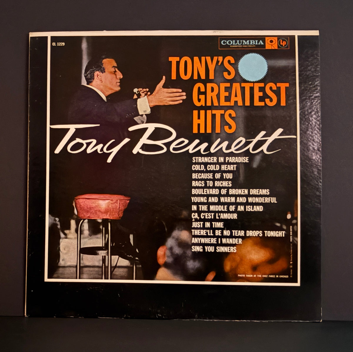 Tony Bennett - Tony's Greatest Hits LP - 1963 - Mono - Columbia - NM
